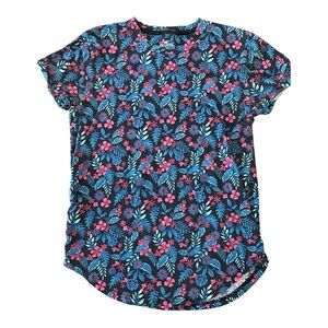 Hollister Curved‎ Hem Short Sleeve Tropical Tshirt Medium